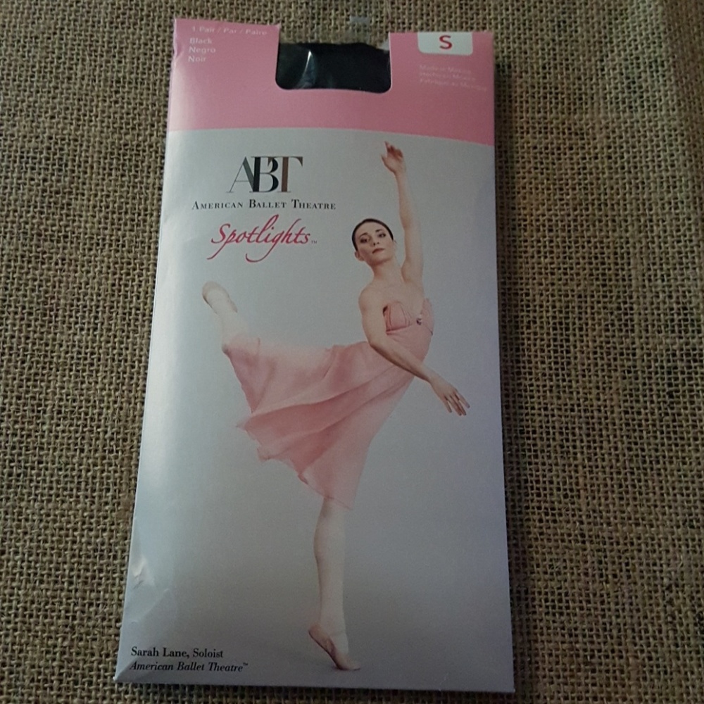 ABT Spotlight Black Dance Tights, Size Small, NIP